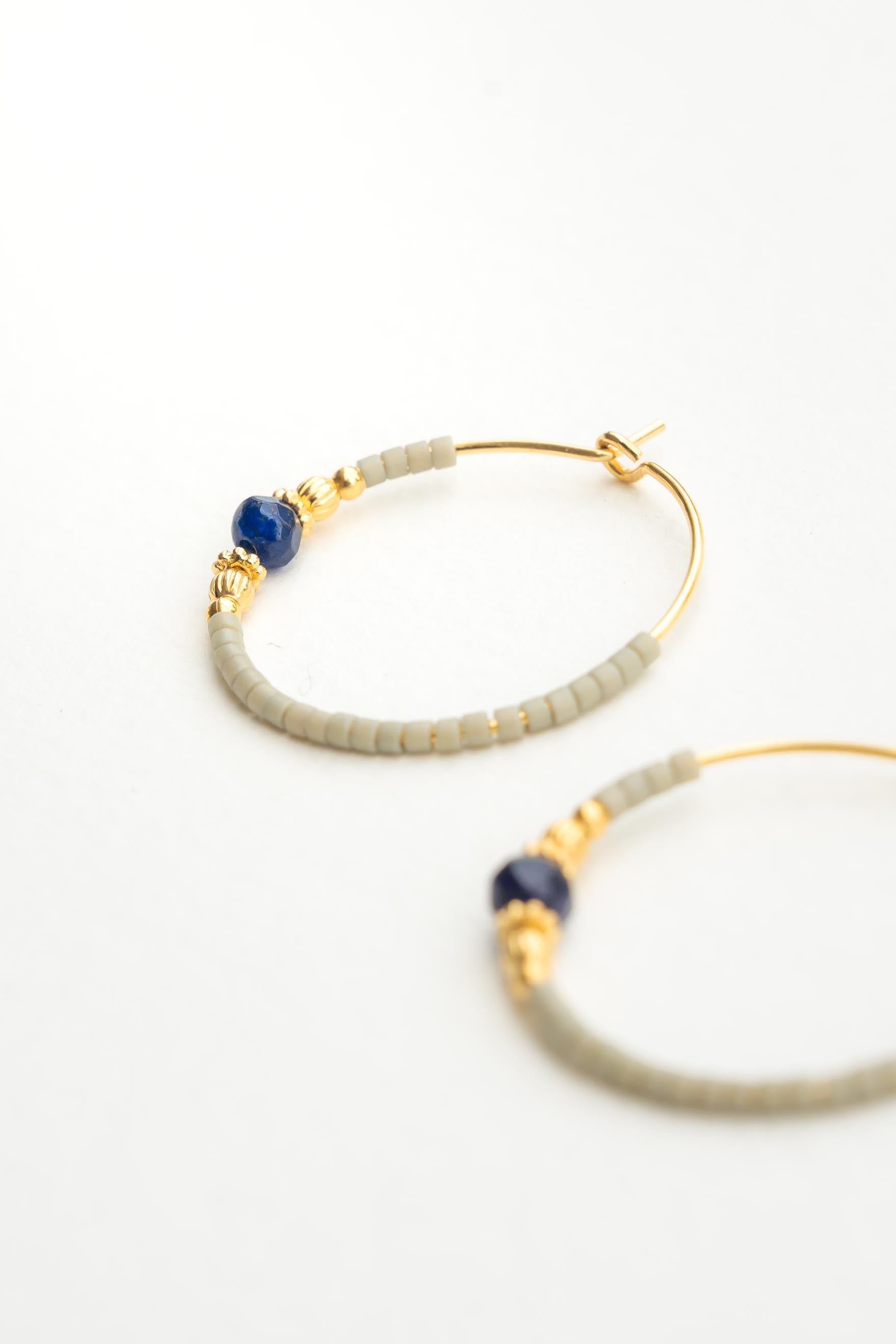 Boucles d'oreilles Zaza Kaki