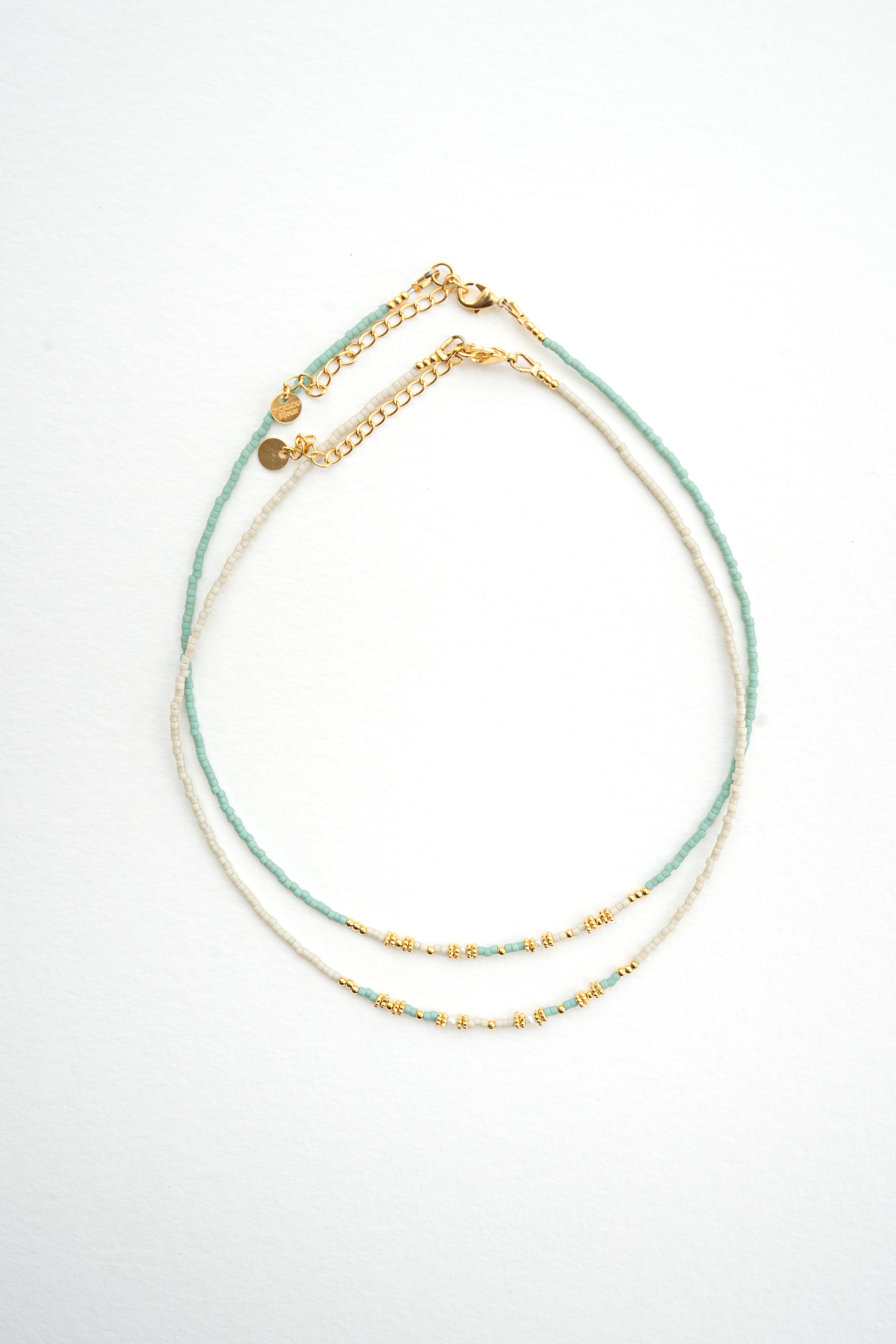 Collier ChaCha Bleu & Lin